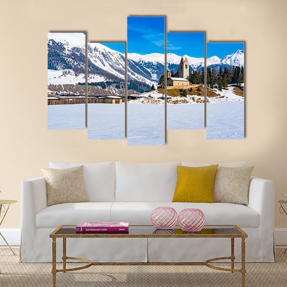 San Gian Church In Switzerland Canvas Wall Art-5 Pop-Gallery Wrap-47" x 32"-Tiaracle
