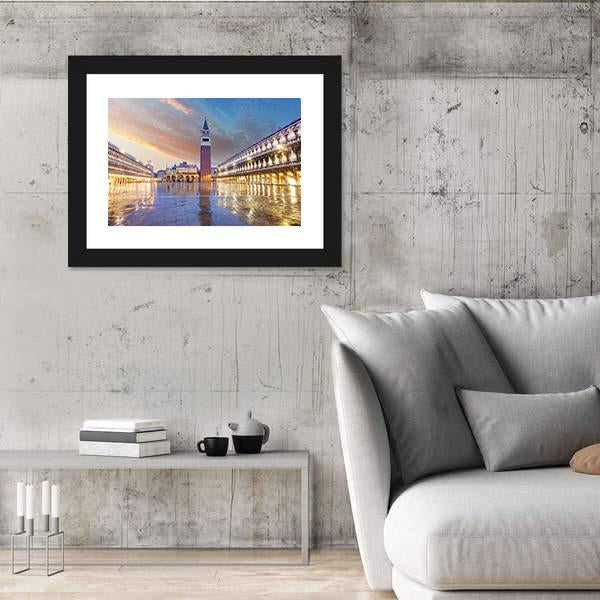 San Marco Square In Venice Italy Canvas Wall Art-3 Horizontal-Gallery Wrap-25&quot; x 16&quot;-Tiaracle
