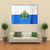 San Marino Flag Canvas Wall Art-5 Star-Gallery Wrap-62" x 32"-Tiaracle