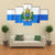 San Marino Flag Canvas Wall Art-5 Star-Gallery Wrap-62" x 32"-Tiaracle