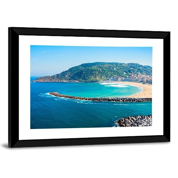 San Sebastian City View Canvas Wall Art-3 Horizontal-Gallery Wrap-25" x 16"-Tiaracle
