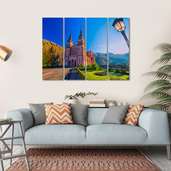 Sanctuary Of Covadonga In Spain Canvas Wall Art-4 Horizontal-Gallery Wrap-34" x 24"-Tiaracle