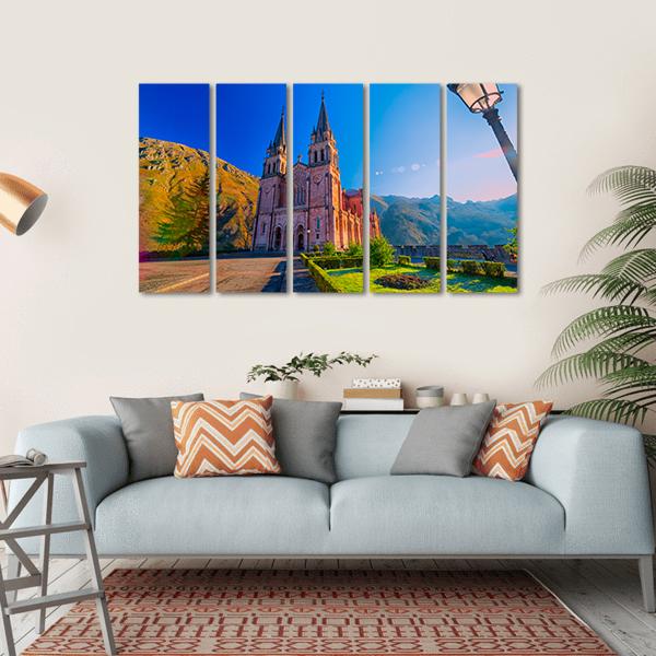 Sanctuary Of Covadonga In Spain Canvas Wall Art-5 Horizontal-Gallery Wrap-22" x 12"-Tiaracle