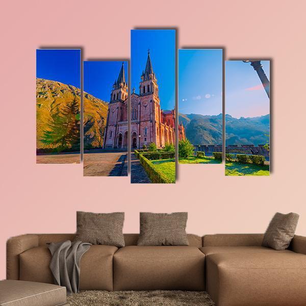 Sanctuary Of Covadonga In Spain Canvas Wall Art-5 Pop-Gallery Wrap-47" x 32"-Tiaracle