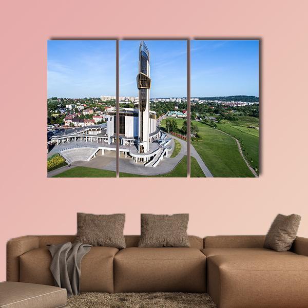 Sanctuary Of Divine Mercy Canvas Wall Art-3 Horizontal-Gallery Wrap-25" x 16"-Tiaracle