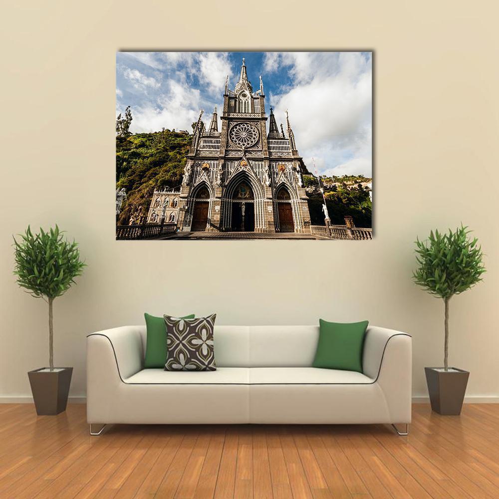 Sanctuary Of Our Lady Las Lajas Canvas Wall Art-5 Horizontal-Gallery Wrap-22" x 12"-Tiaracle