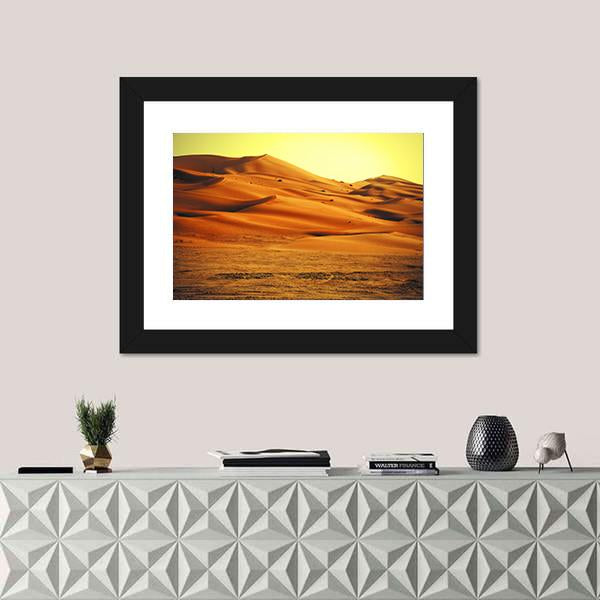 Sand Dune Formations Canvas Wall Art-1 Piece-Framed Print-20&quot; x 16&quot;-Tiaracle