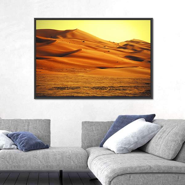 Sand Dune Formations Canvas Wall Art-3 Horizontal-Gallery Wrap-25&quot; x 16&quot;-Tiaracle