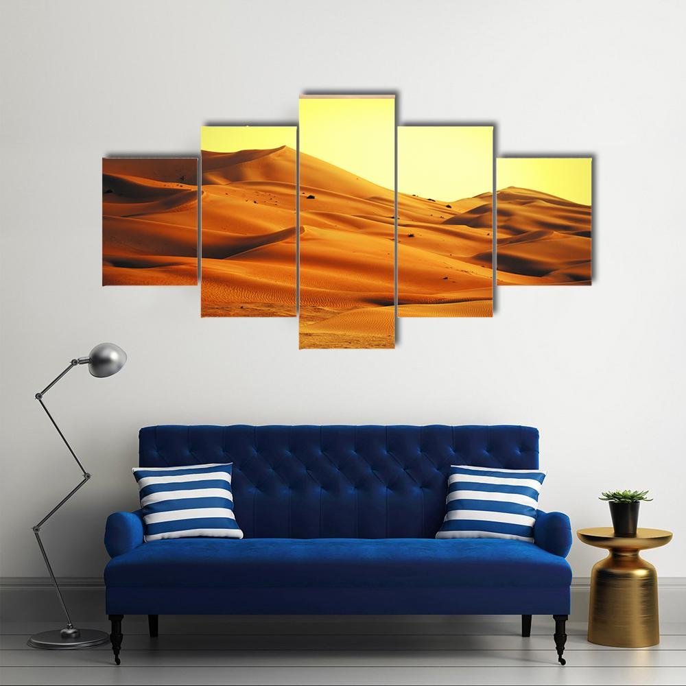 Sand Dune Formations Canvas Wall Art-5 Star-Gallery Wrap-62" x 32"-Tiaracle