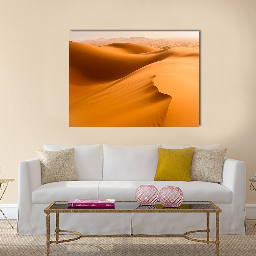 Sand Dunes In The Sahara Desert Merzouga Morocco Canvas Wall Art-1 Piece-Gallery Wrap-48" x 32"-Tiaracle