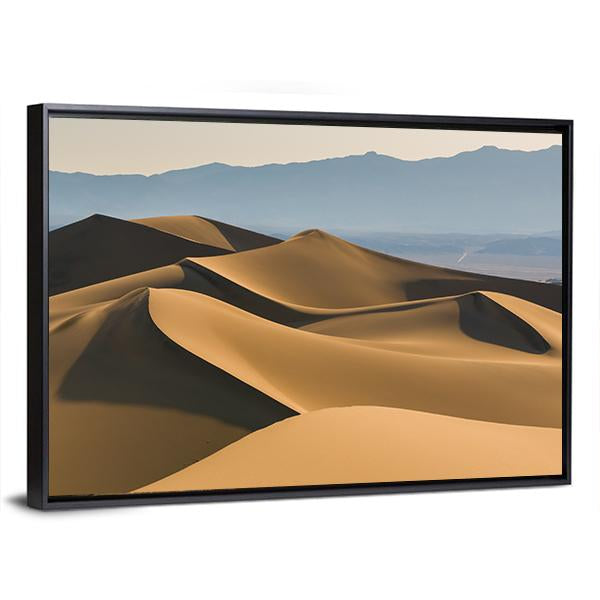 Sand Dunes Over Sunrise Sky Canvas Wall Art-3 Horizontal-Gallery Wrap-25" x 16"-Tiaracle