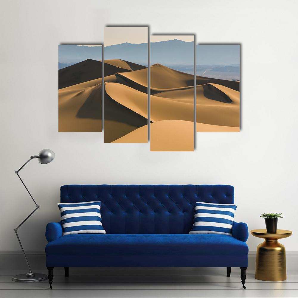Sand Dunes Over Sunrise Sky Canvas Wall Art-4 Pop-Gallery Wrap-50" x 32"-Tiaracle