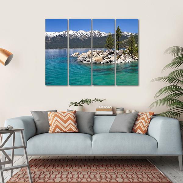Sand Harbor Lake Tahoe Canvas Wall Art-4 Horizontal-Gallery Wrap-34" x 24"-Tiaracle