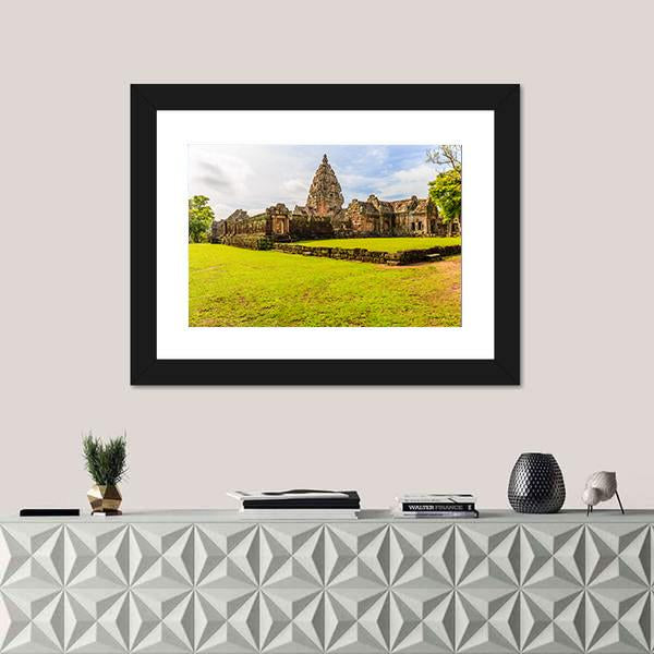 Sand Stone Castle In Thailand Canvas Wall Art-1 Piece-Framed Print-20" x 16"-Tiaracle
