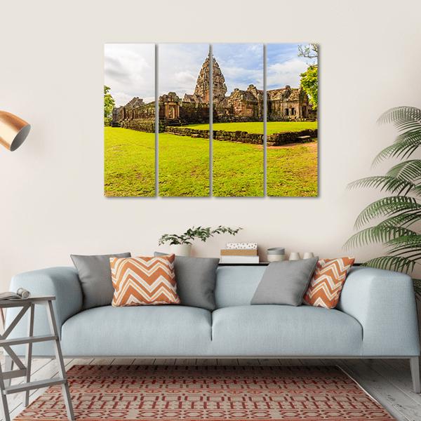 Sand Stone Castle In Thailand Canvas Wall Art-4 Horizontal-Gallery Wrap-34" x 24"-Tiaracle