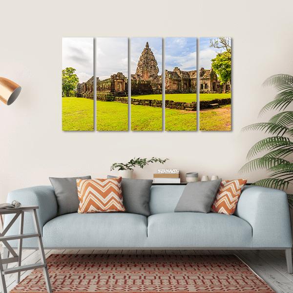 Sand Stone Castle In Thailand Canvas Wall Art-5 Horizontal-Gallery Wrap-22" x 12"-Tiaracle