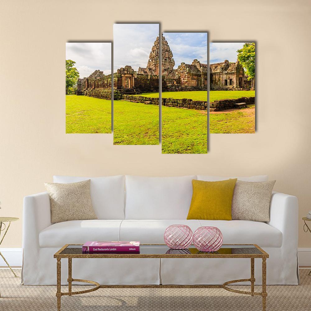 Sand Stone Castle In Thailand Canvas Wall Art-4 Pop-Gallery Wrap-50" x 32"-Tiaracle