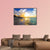 Sandy Beach With The Ocean At Sunset Canvas Wall Art-4 Horizontal-Gallery Wrap-34" x 24"-Tiaracle