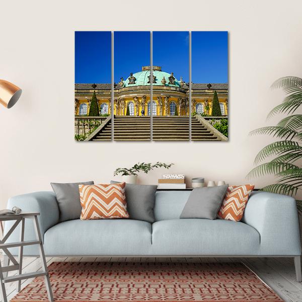 Sans-Souci Palace In Posdam In Germany Canvas Wall Art-4 Horizontal-Gallery Wrap-34" x 24"-Tiaracle