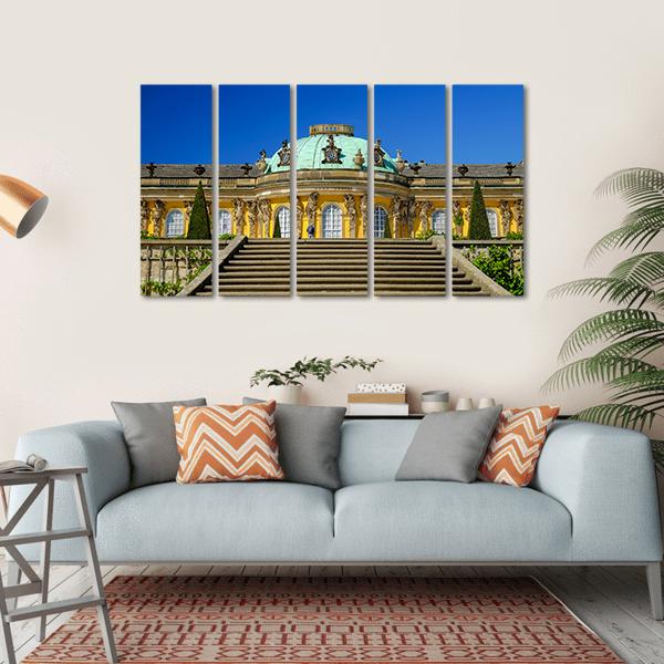 Sans-Souci Palace In Posdam In Germany Canvas Wall Art-5 Horizontal-Gallery Wrap-22" x 12"-Tiaracle