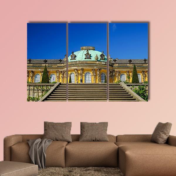 Sans-Souci Palace In Posdam In Germany Canvas Wall Art-3 Horizontal-Gallery Wrap-37" x 24"-Tiaracle