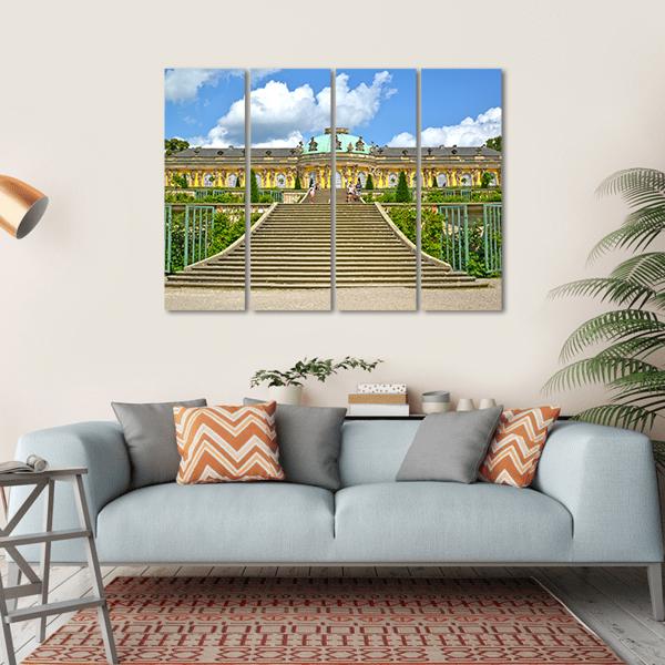 Sanssouci Palace Canvas Wall Art-4 Horizontal-Gallery Wrap-34" x 24"-Tiaracle