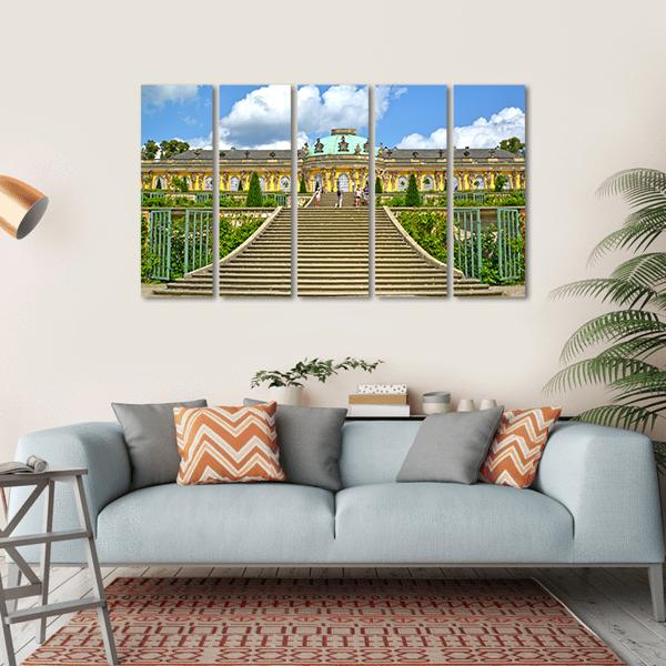 Sanssouci Palace Canvas Wall Art-5 Horizontal-Gallery Wrap-22" x 12"-Tiaracle
