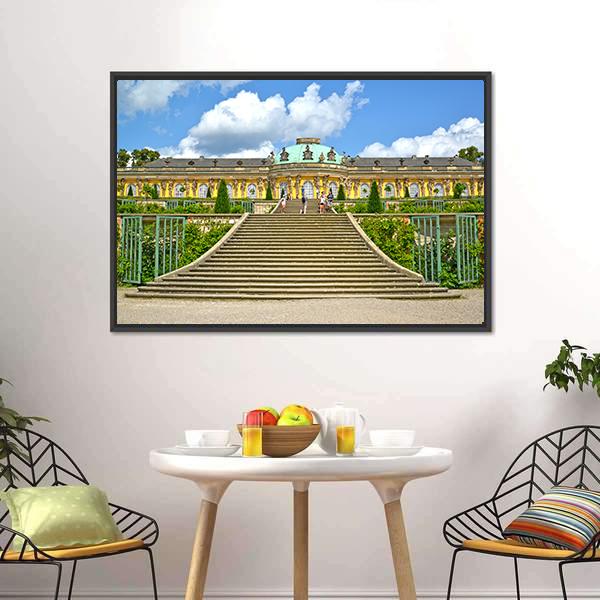 Sanssouci Palace Canvas Wall Art-3 Horizontal-Gallery Wrap-25" x 16"-Tiaracle