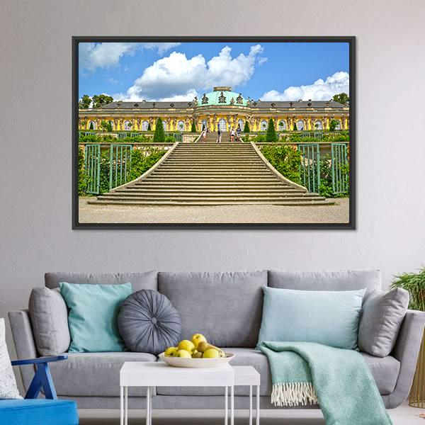 Sanssouci Palace Canvas Wall Art-3 Horizontal-Gallery Wrap-25" x 16"-Tiaracle