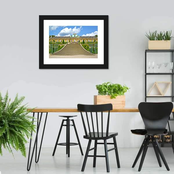 Sanssouci Palace Canvas Wall Art-3 Horizontal-Gallery Wrap-25" x 16"-Tiaracle