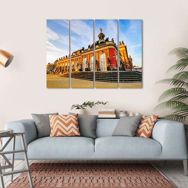 Sanssouci Palace In Potsdam Canvas Wall Art-4 Horizontal-Gallery Wrap-34" x 24"-Tiaracle