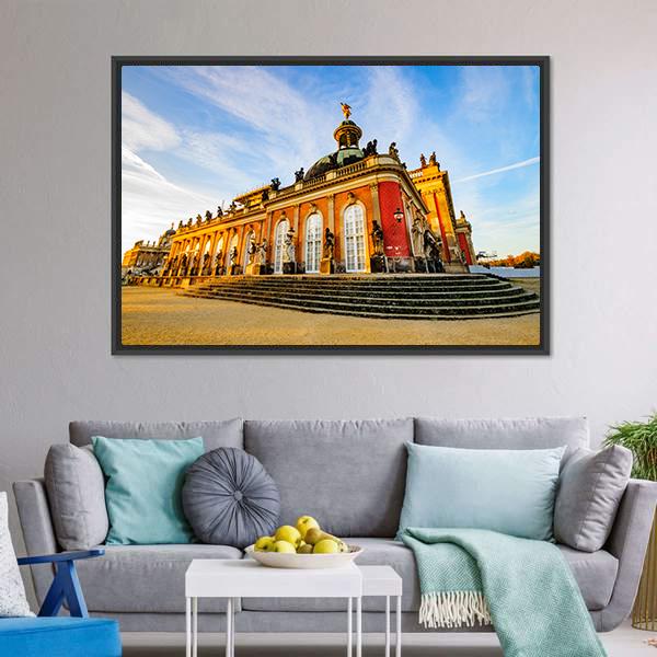 Sanssouci Palace In Potsdam Canvas Wall Art-3 Horizontal-Gallery Wrap-25" x 16"-Tiaracle