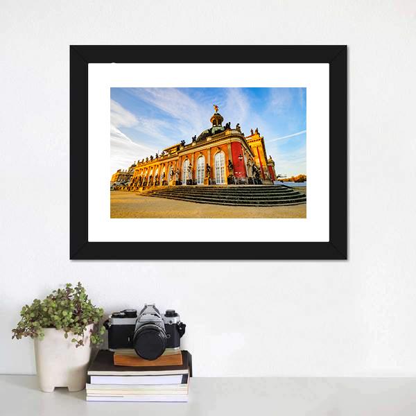 Sanssouci Palace In Potsdam Canvas Wall Art-1 Piece-Framed Print-20" x 16"-Tiaracle