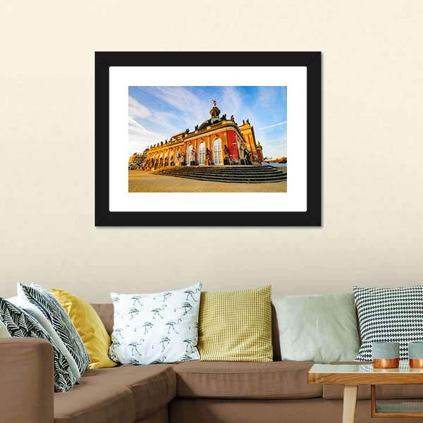 Sanssouci Palace In Potsdam Canvas Wall Art-3 Horizontal-Gallery Wrap-25" x 16"-Tiaracle