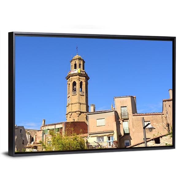 Sant Pere Church Of Calaf Canvas Wall Art-3 Horizontal-Gallery Wrap-25" x 16"-Tiaracle