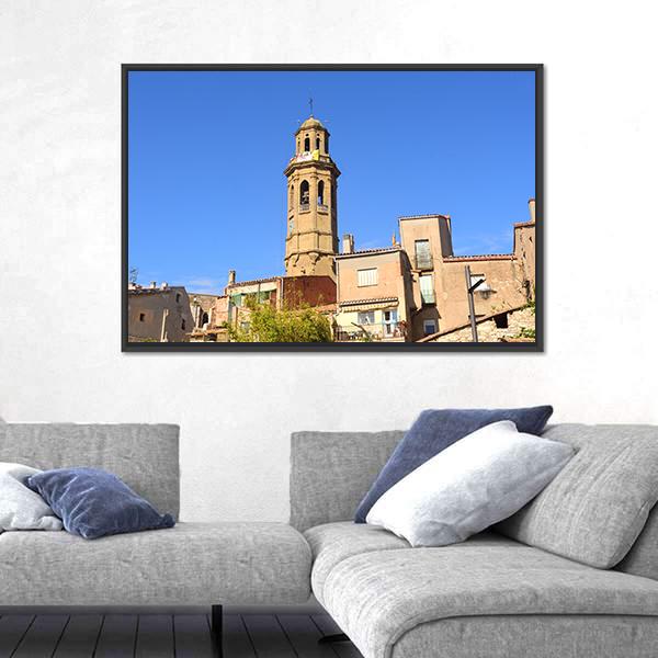 Sant Pere Church Of Calaf Canvas Wall Art-3 Horizontal-Gallery Wrap-25" x 16"-Tiaracle