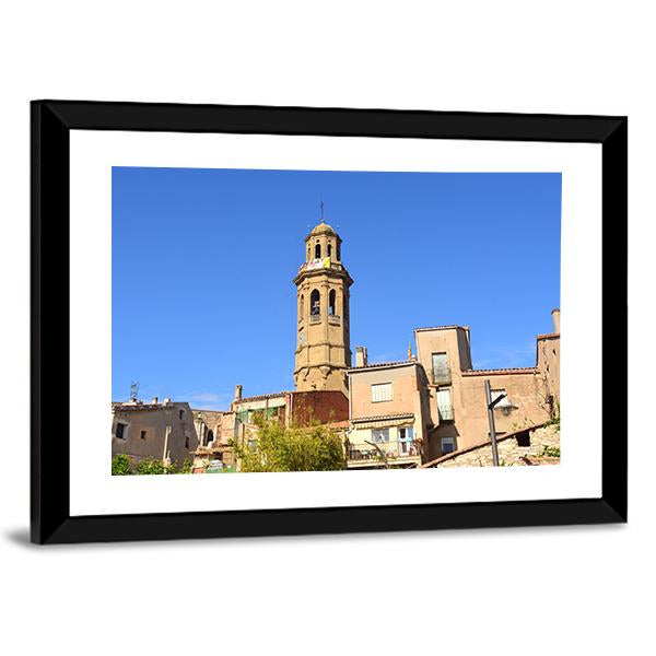 Sant Pere Church Of Calaf Canvas Wall Art-3 Horizontal-Gallery Wrap-25" x 16"-Tiaracle