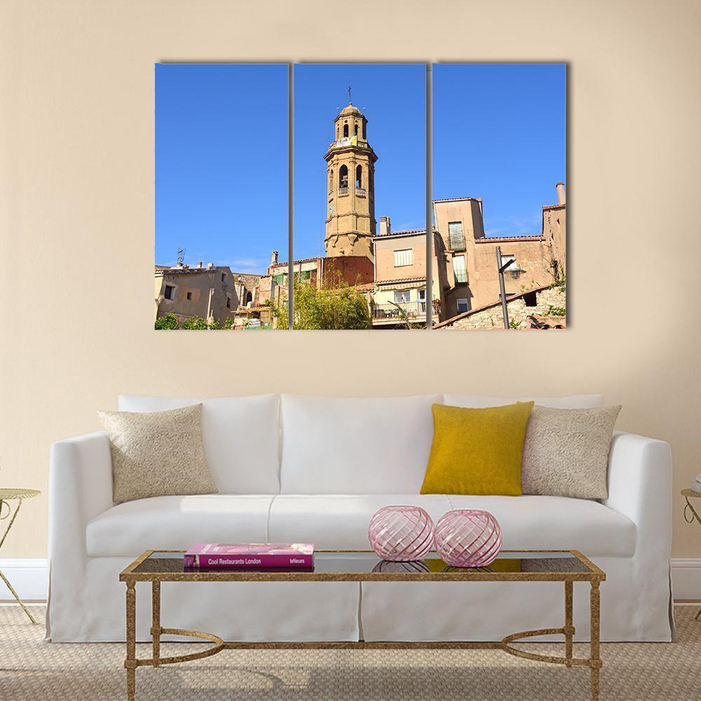 Sant Pere Church Of Calaf Canvas Wall Art-3 Horizontal-Gallery Wrap-37" x 24"-Tiaracle