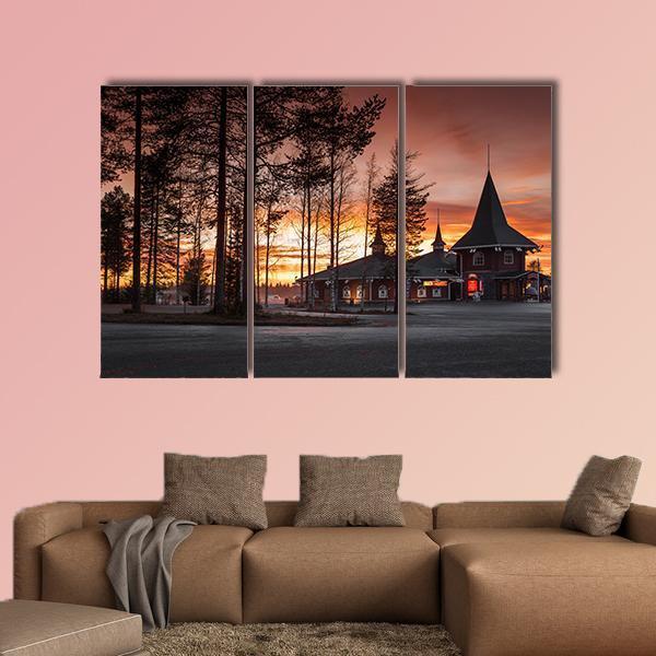 Santa Claus Village In Finland Canvas Wall Art-3 Horizontal-Gallery Wrap-37" x 24"-Tiaracle