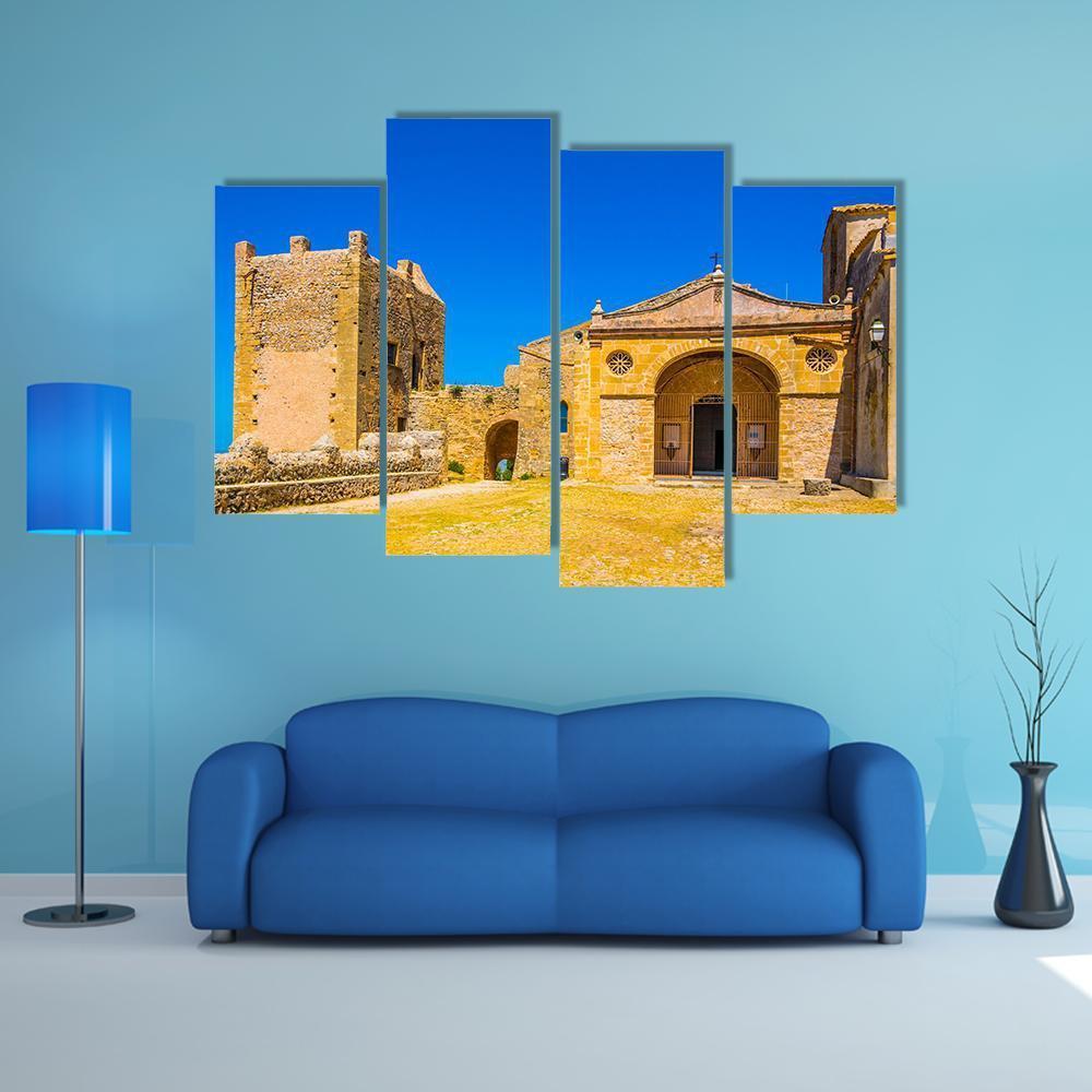 Santuari Del Puig De Maria At Mallorca Canvas Wall Art-4 Pop-Gallery Wrap-50" x 32"-Tiaracle