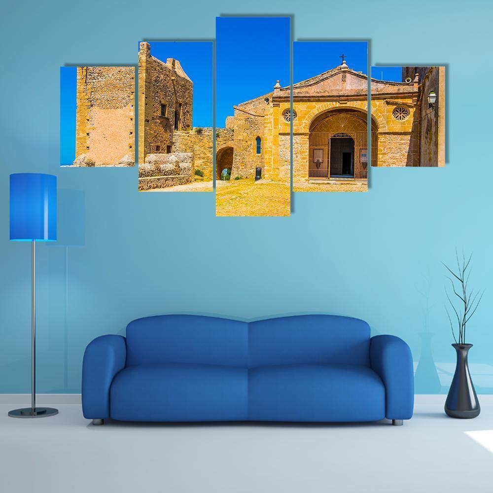 Santuari Del Puig De Maria At Mallorca Canvas Wall Art-4 Pop-Gallery Wrap-50" x 32"-Tiaracle