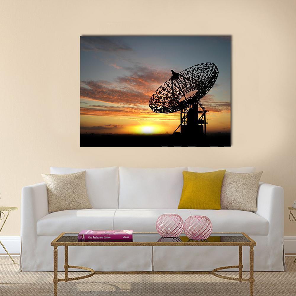 Satellite Dishes Canvas Wall Art-4 Horizontal-Gallery Wrap-34" x 24"-Tiaracle