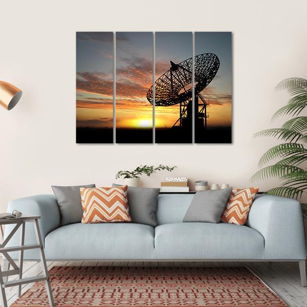Satellite Dishes Canvas Wall Art-4 Horizontal-Gallery Wrap-34" x 24"-Tiaracle