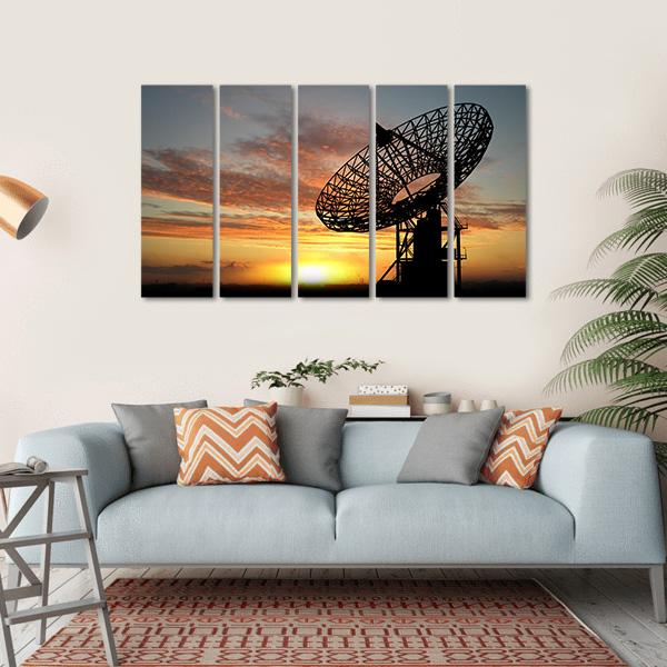 Satellite Dishes Canvas Wall Art-5 Horizontal-Gallery Wrap-22" x 12"-Tiaracle