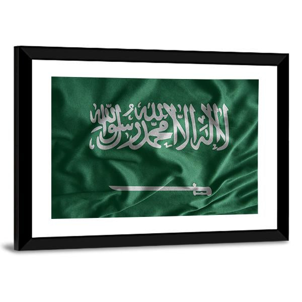 Saudi Arabia Flag Canvas Wall Art-3 Horizontal-Gallery Wrap-25" x 16"-Tiaracle