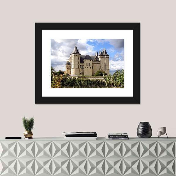 Saumur Chateau Castle In Summer Canvas Wall Art-1 Piece-Framed Print-20" x 16"-Tiaracle