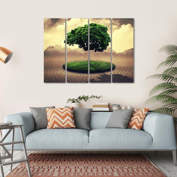 Save The Earth Canvas Wall Art-4 Horizontal-Gallery Wrap-34" x 24"-Tiaracle