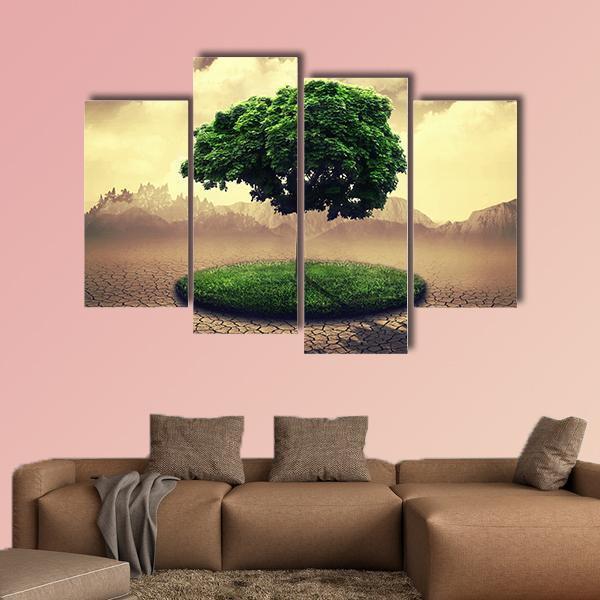 Save The Earth Canvas Wall Art-4 Pop-Gallery Wrap-50" x 32"-Tiaracle