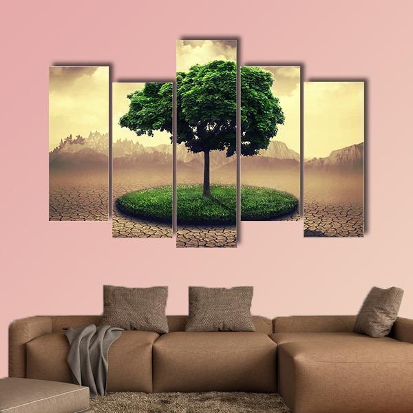 Save The Earth Canvas Wall Art-5 Pop-Gallery Wrap-47" x 32"-Tiaracle