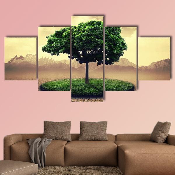 Save The Earth Canvas Wall Art-5 Star-Gallery Wrap-62" x 32"-Tiaracle